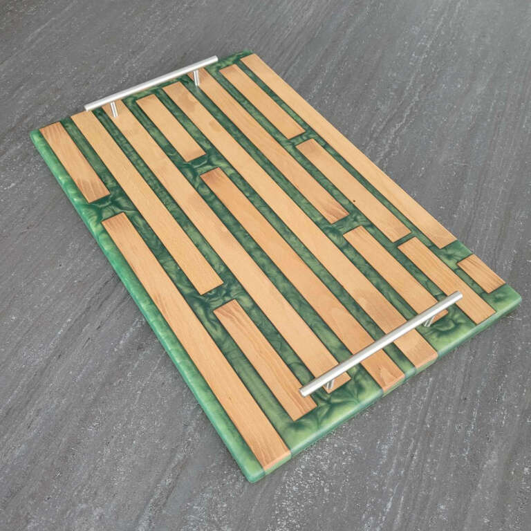 Plateau présentation vert vide